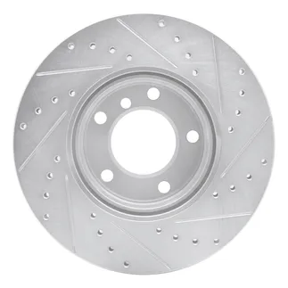 R1 Concepts EDZ-31043L Brake Rotor Drilled and Slotted Silver